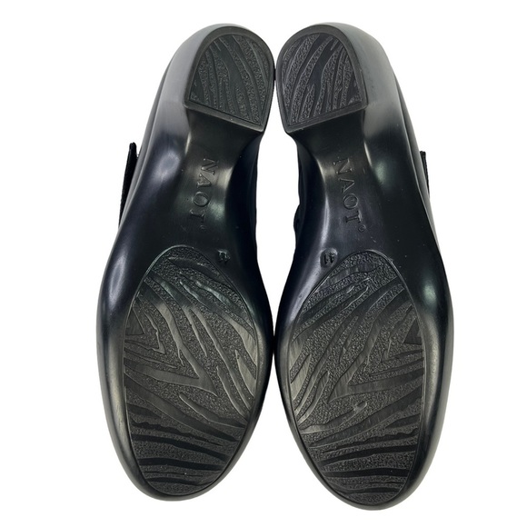 Naot Precious Lase Cut Leather Slip On Heels Black Womens Size EU 41 US 10-10.5 - Picture 13 of 15